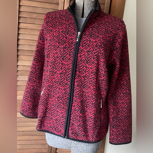 Karen Scott Sport Fleece Zippered Jacket - Picture 1 of 12